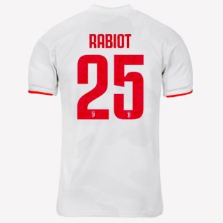 Maillot Juventus NO.25 Rabiot Exterieur 2019 2020 Gris Blanc Pas Cher