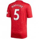 Maillot Manchester United NO.5 Maguire Domicile 2020 2021 Rouge Pas Cher