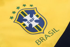 Coupe Vent Brésil 2018 Bleu Jaune Pas Cher