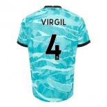 Maillot Liverpool NO.4 Virgil Exterieur 2020 2021 Bleu Pas Cher