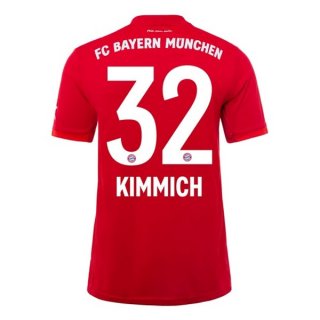 Maillot Bayern Munich NO.32 Kimmich Domicile 2019 2020 Rouge Pas Cher