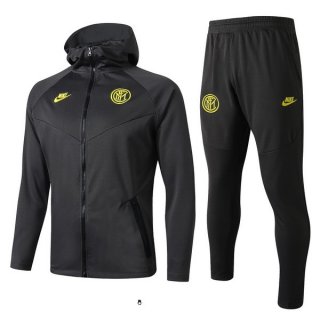 Survetement Inter Milan 2019 2020 Jaune Noir Pas Cher