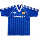 Thailande Maillot Manchester United Third Retro 1988 1990 Bleu Pas Cher