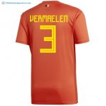 Maillot Belgica Domicile Vermaelen 2018 Rouge Pas Cher