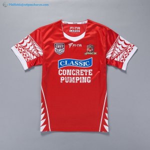 Maillot Rugby Tonga Domicile 2017 2018 Rouge Pas Cher