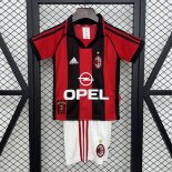 Maillot AC Milan Domicile Enfant Retro 1998-1999