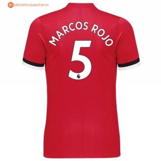 Maillot Manchester United Domicile Marcos 2017 2018 Pas Cher