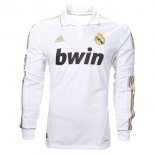 Maillot Real Madrid Domicile ML Retro 11 12 Blanc Pas Cher