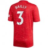 Maillot Manchester United NO.3 Bailly Domicile 2020 2021 Rouge Pas Cher