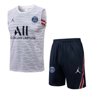 Maillot Paris Saint Germain Sans Manches 2022 Blanc Noir Maillot Paris Saint Germain Sans Manches 2022 Blanc Noir
