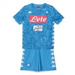 Maillot Naples Domicile Enfant 2018 2019 Bleu Pas Cher