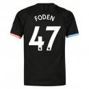 Maillot Manchester City NO.47 Foden Exterieur 2019 2020 Noir Pas Cher