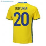 Maillot Sweden Domicile Toivonen 2018 Jaune Pas Cher