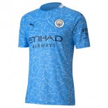 Thailande Maillot Manchester City Domicile 2020 2021 Bleu Pas Cher