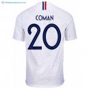 Maillot France Exterieur Coman 2018 Blanc Pas Cher