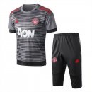 Maillot Entrainement Manchester United Ensemble Complet 2018 2019 Gris Pas Cher