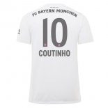 Maillot Bayern Munich NO.10 Coutinho Exterieur 2019 2020 Blanc Pas Cher