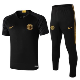 Entrainement Inter Milan Ensemble Complet 2019 2020 Noir Pas Cher