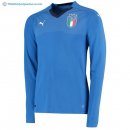 Maillot Italie Domicile Manga Larga 2018 Bleu Pas Cher