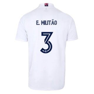 Maillot Real Madrid Domicile NO.3 E. Militão 2020 2021 Blanc Pas Cher Maillot Real Madrid Domicile NO.3 E. Militão 2020 2021 Blanc Pas Cher