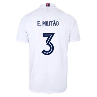 Maillot Real Madrid Domicile NO.3 E. Militão 2020 2021 Blanc Pas Cher