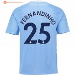 Maillot Manchester City Domicile Fernandinho 2017 2018 Pas Cher