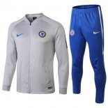 Survetement Chelsea 2018 2019 Gris Bleu Pas Cher