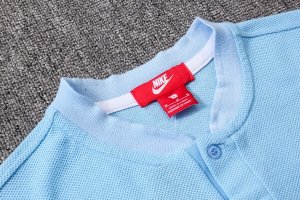 Polo Ensemble Complet Manchester City 2018 2019 Bleu Clair Pas Cher