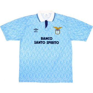 Maillot Lazio Domicile Retro 1991 1992 Bleu Clair Pas Cher