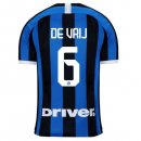 Maillot Inter Milan NO.6 De Vrij Domicile 2019 2020 Bleu