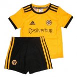 Maillot Wolves Domicile Enfant 2018 2019 Jaune Pas Cher