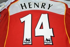 Maillot Arsenal Henry Domicile NO.14 Retro 2004/05 Rouge Pas Cher