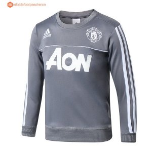 Survetement Manchester United Enfant 2017 2018 Gris Pas Cher