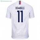 Maillot France Exterieur Dembele 2018 Blanc Pas Cher