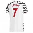 Maillot Manchester United NO.7 Cavani Third 2020 2021 Blanc Pas Cher