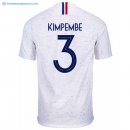 Maillot France Exterieur Kimpembe 2018 Blanc Pas Cher