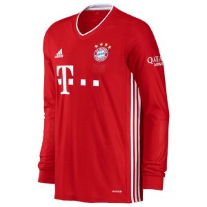 Thailande Maillot Bayern Munich Domicile ML 2020 2021 Rouge Pas Cher