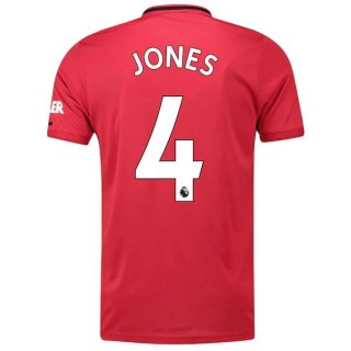 Maillot Manchester United NO.4 Jones Domicile 2019 2020 Rouge Maillot Manchester United NO.4 Jones Domicile 2019 2020 Rouge