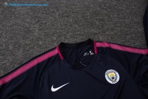 Entrainement Manchester City Conjunto Completo 2017 2018 Bleu Marine Pas Cher