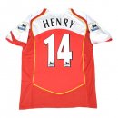 Maillot Arsenal Henry Domicile NO.14 Retro 2004/05 Rouge Pas Cher