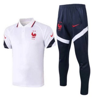 Polo Ensemble Complet France 2020 Blanc Bleu Pas Cher Polo Ensemble Complet France 2020 Blanc Bleu Pas Cher