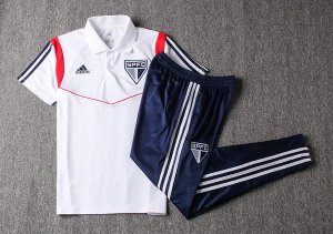Polo São Paulo Ensemble Complet 2019 2020 Blanc Bleu Pas Cher