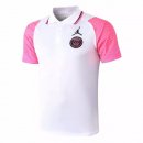 Polo Paris Saint Germain 2020 2021 Blanc Rose Pas Cher