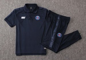 Polo Ensemble Complet Paris Saint Germain 2019 2020 Bleu Pas Cher