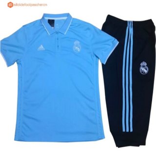 Polo Real Madrid Ensemble Complet 2017 2018 Bleu Pas Cher Polo Real Madrid Ensemble Complet 2017 2018 Bleu Pas Cher