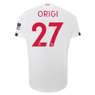 Maillot Liverpool NO.27 Origi Exterieur 2019 2020 Blanc Pas Cher