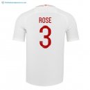 Maillot Angleterre Domicile Rose 2018 Blanc Pas Cher