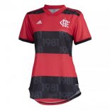 Maillot Flamengo Domicile Femme 2021 2022 Rouge Noir Pas Cher