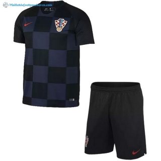 Maillot Croatie Exterieur Enfant 2018 Bleu Pas Cher