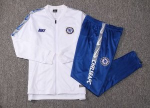 Survetement Chelsea 2019 2020 Blanc Bleu Pas Cher